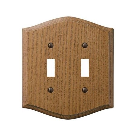 Amerelle Amerelle 701TT Country Wood 2 Toggle Wall Plate  Oak 3502259